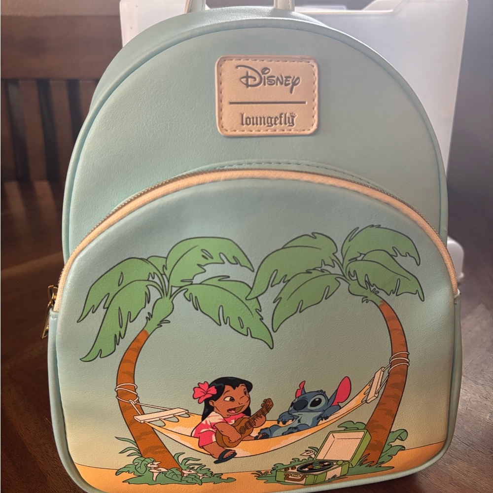 Disney Loungefly Lilo & Stitch Exclusive Beach Hammock Mini Backpack